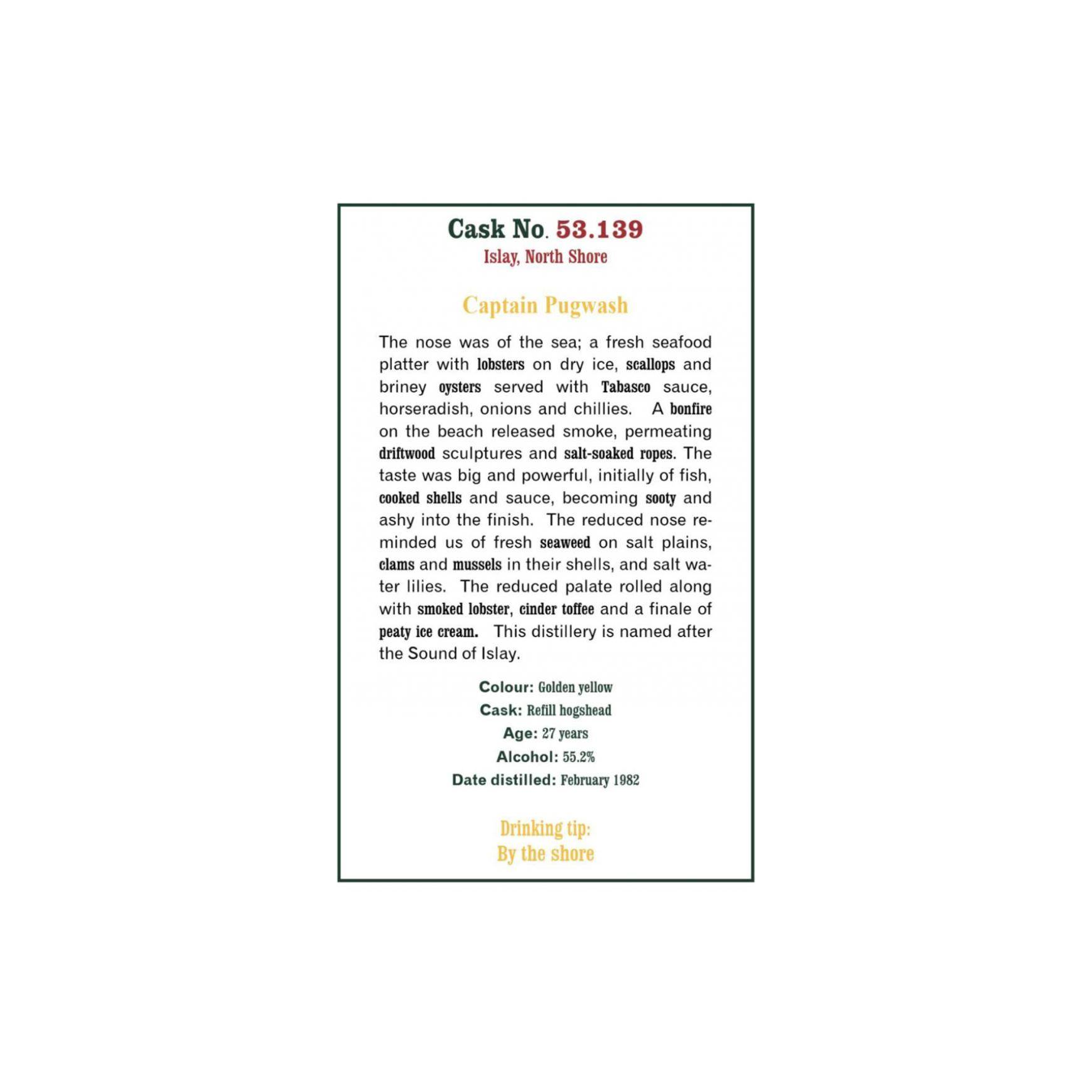 The Scotch Malt Whisky Society 1982 27 Years Single Malt Whisky