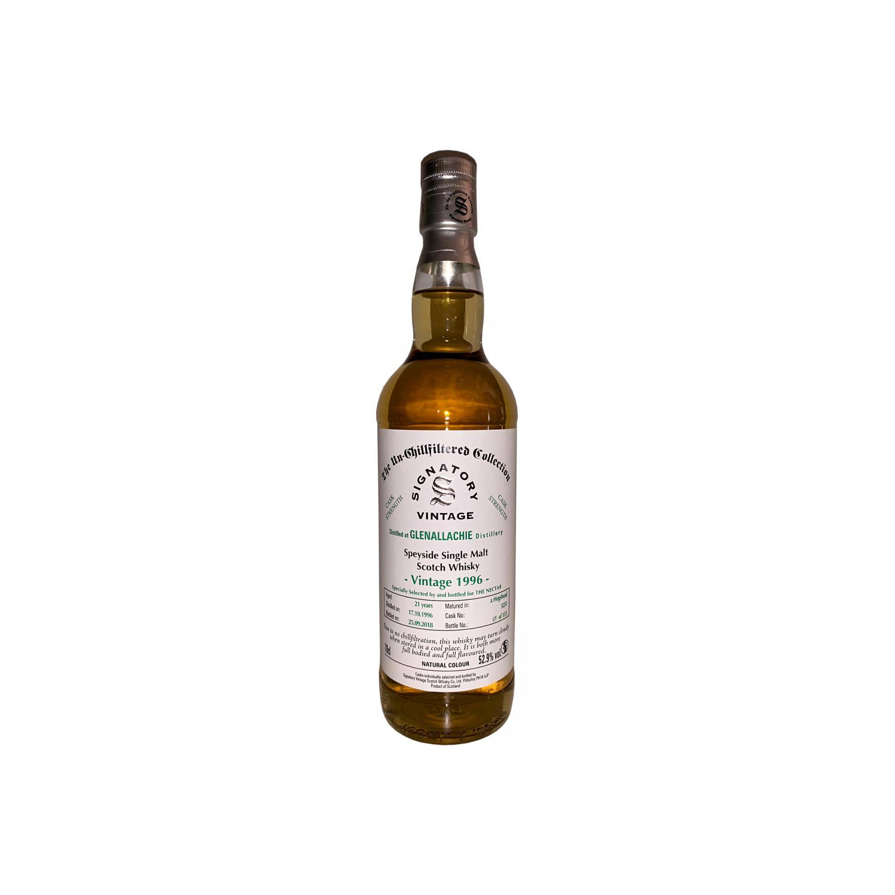 The GlenAllachie 1996 21 Years Single Malt Whisky