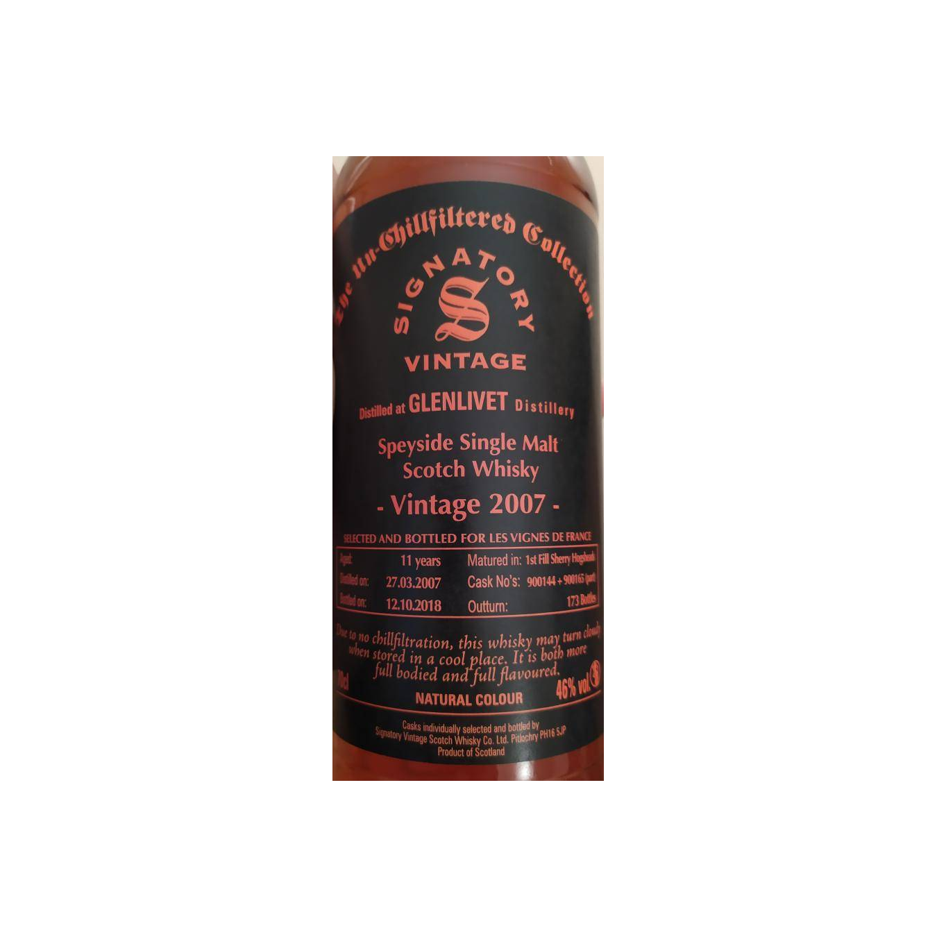 The Glenlivet The Un-Chillfiltered Collection 2007 11 Years Single Malt Whisky 2
