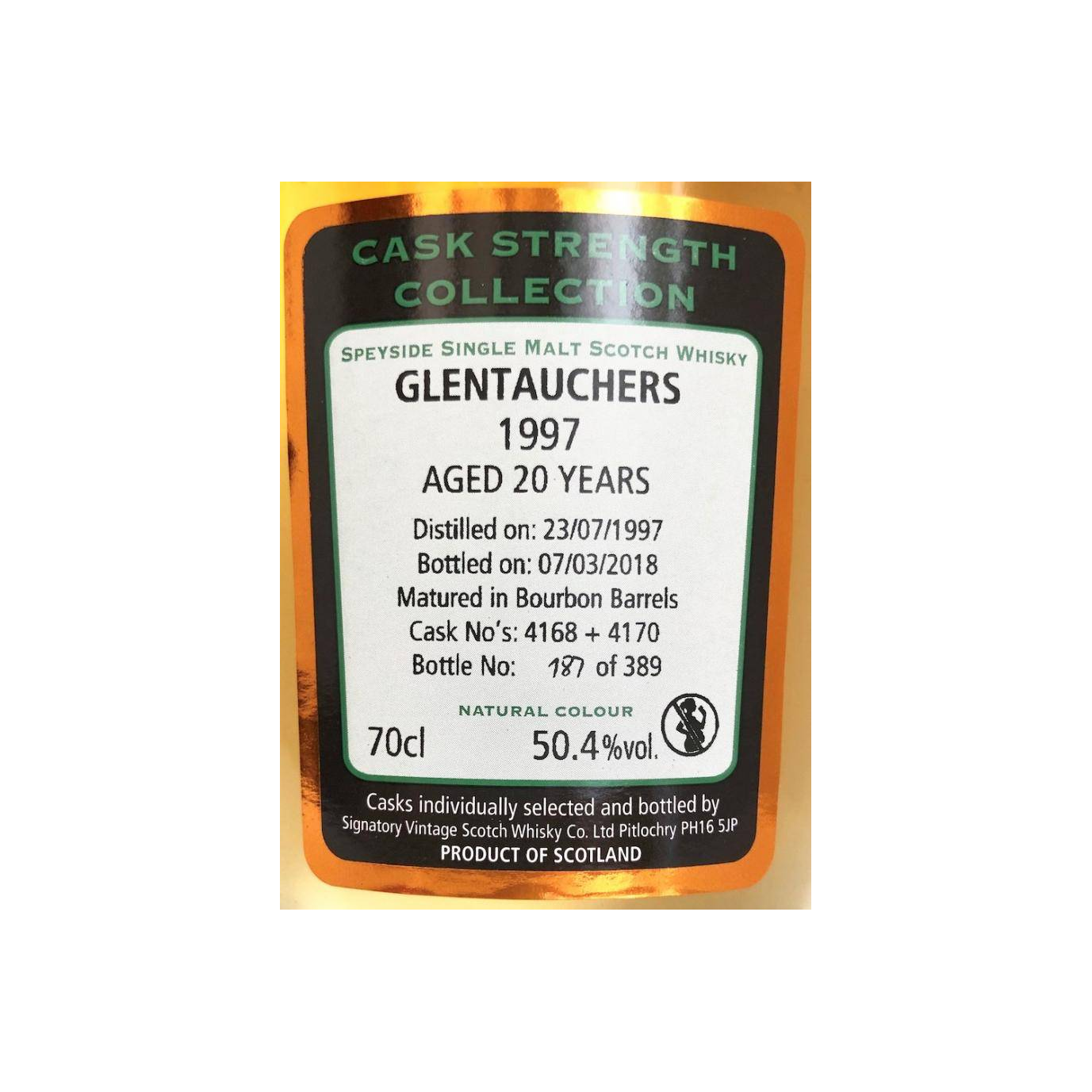 Glentauchers Cask Strength Collection 1997 20 Years Single Malt Whisky 3