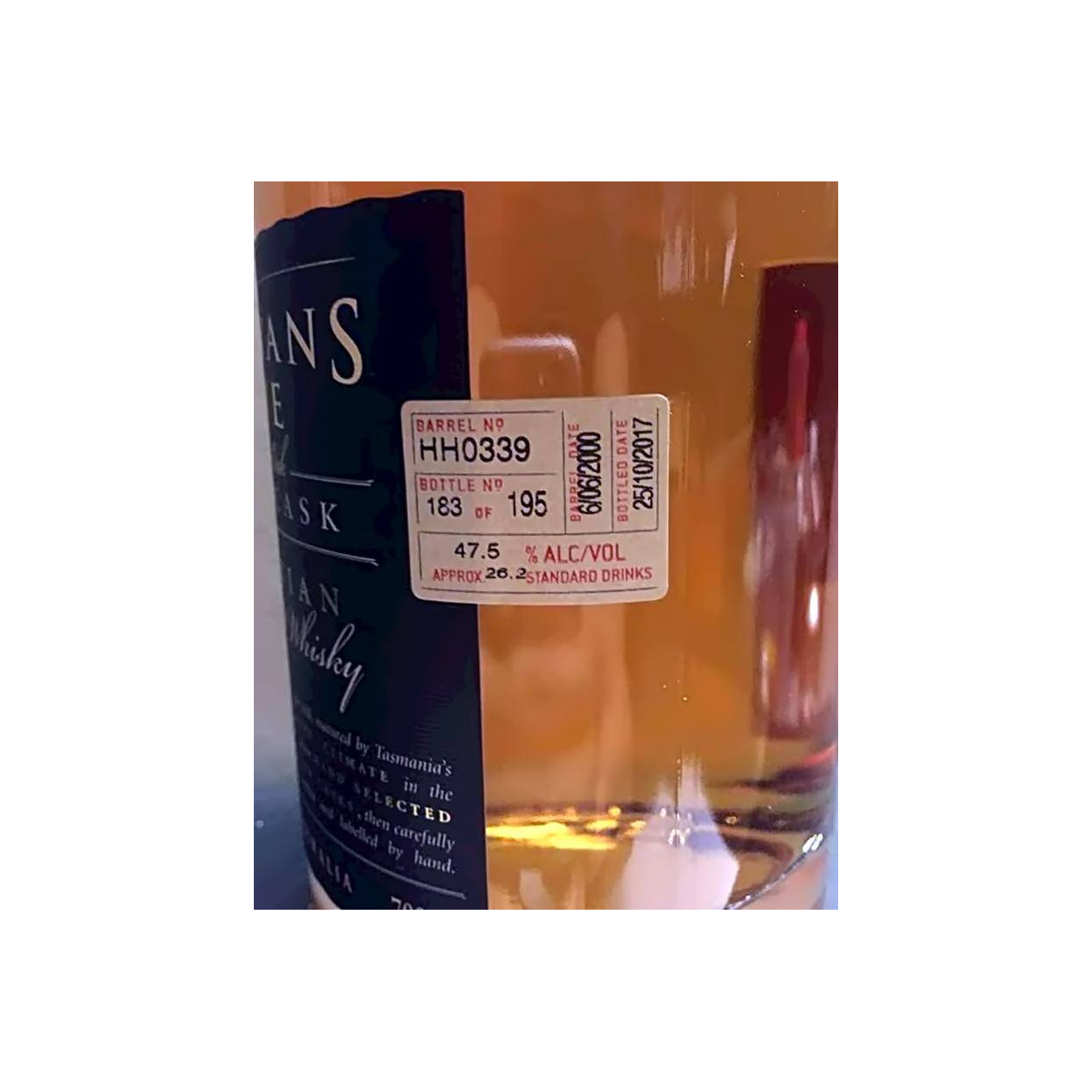 Sullivans Cove 2000 17 Years Single Malt Whisky 2