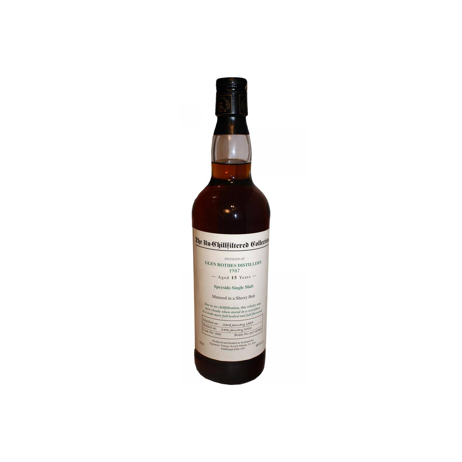 The Glenrothes The Un-Chillfiltered Collection 1987 15 Years Single Malt Whisky