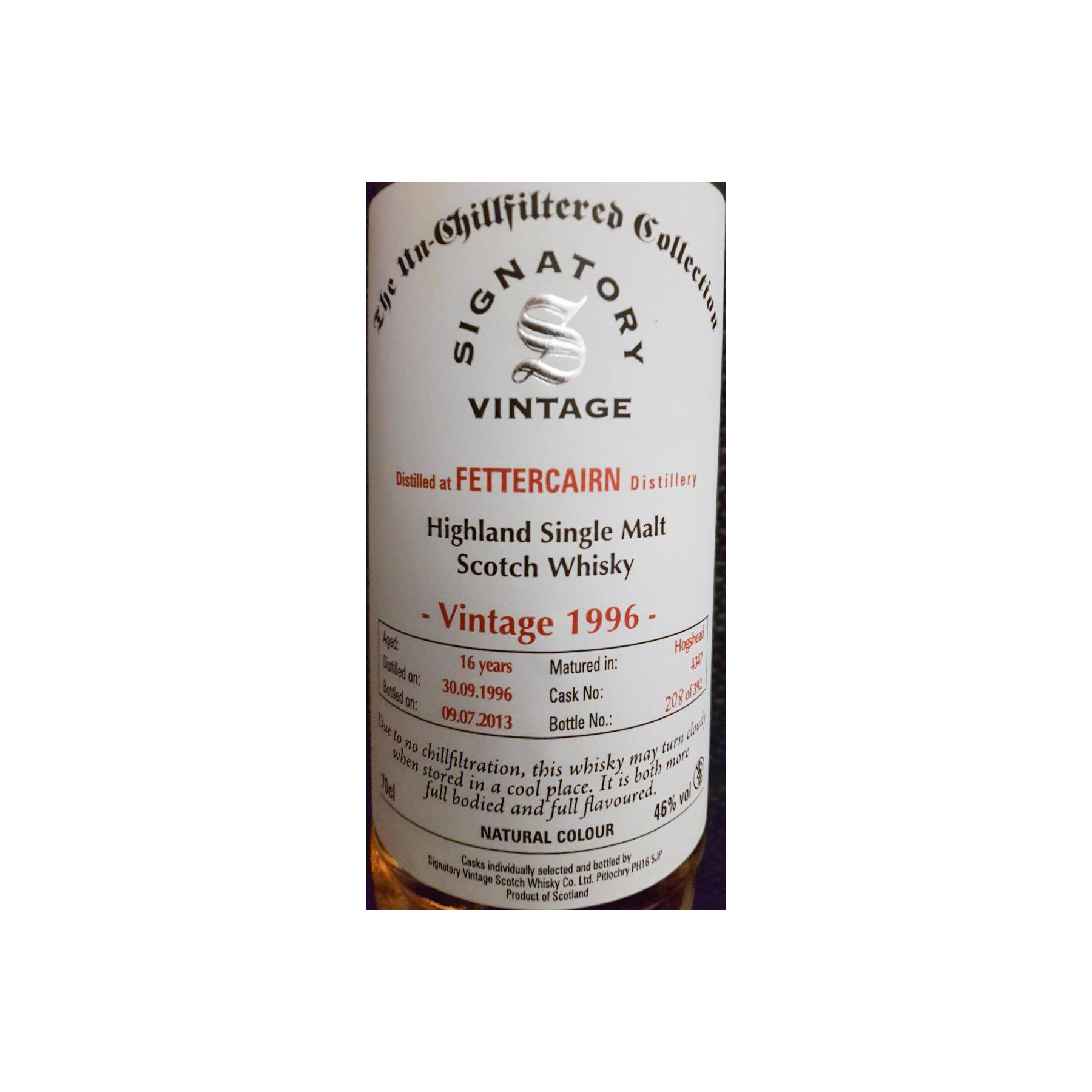 Fettercairn The Un-Chillfiltered Collection 1996 16 Years Single Malt Whisky