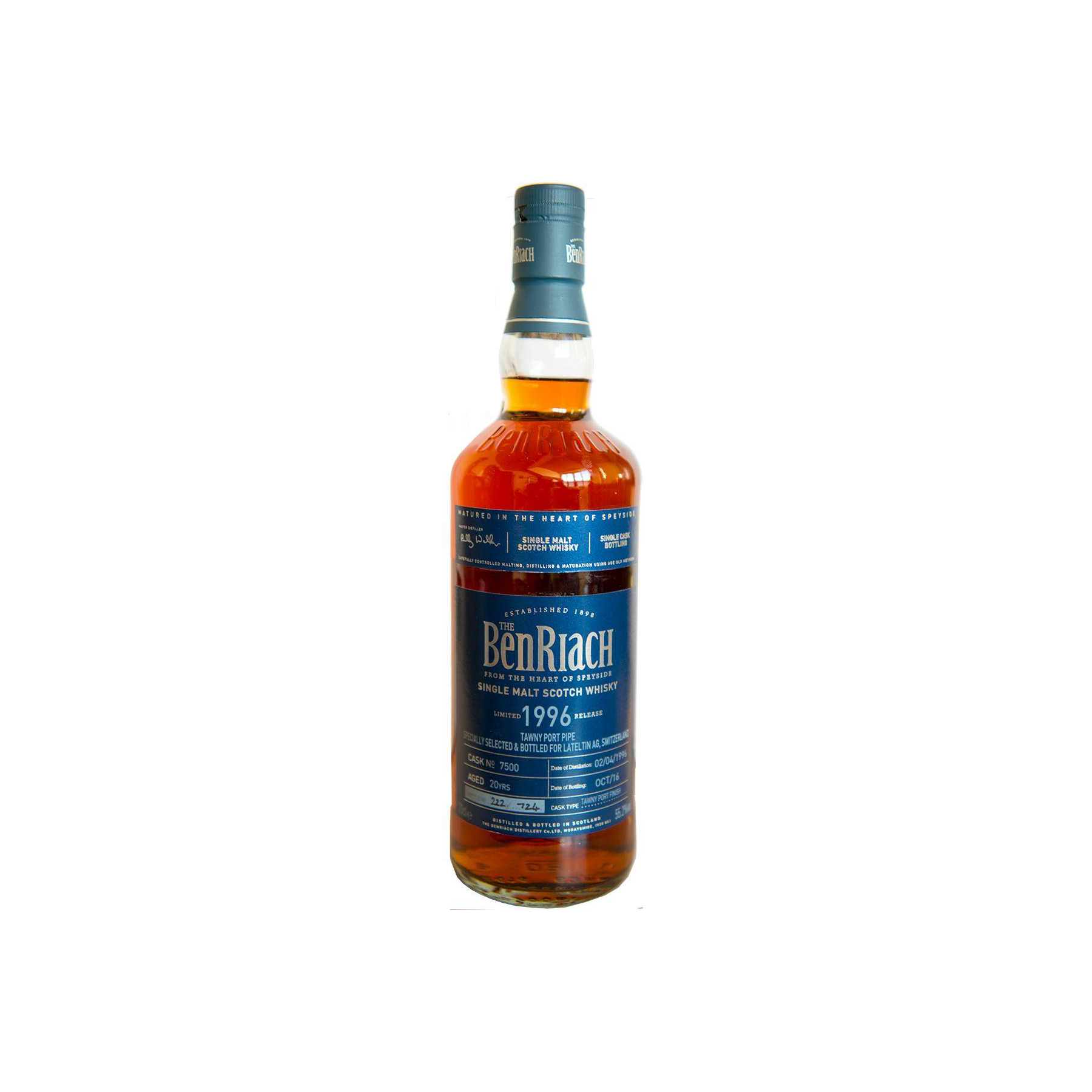 BenRiach Individual Cask Bottling 1996 20 Years Single Malt Whisky