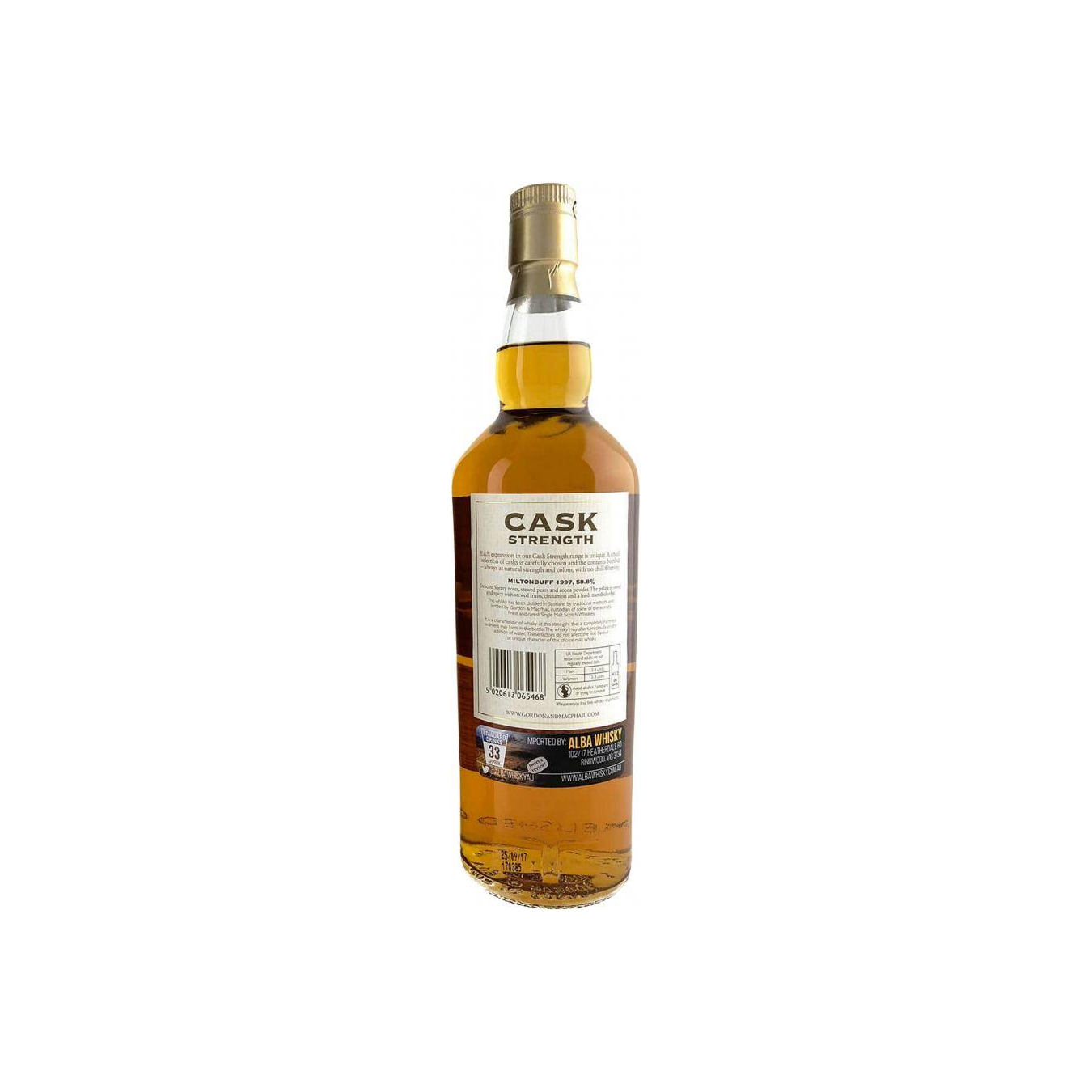 Miltonduff Cask Strength Collection 1997 20 Years Single Malt Whisky 2