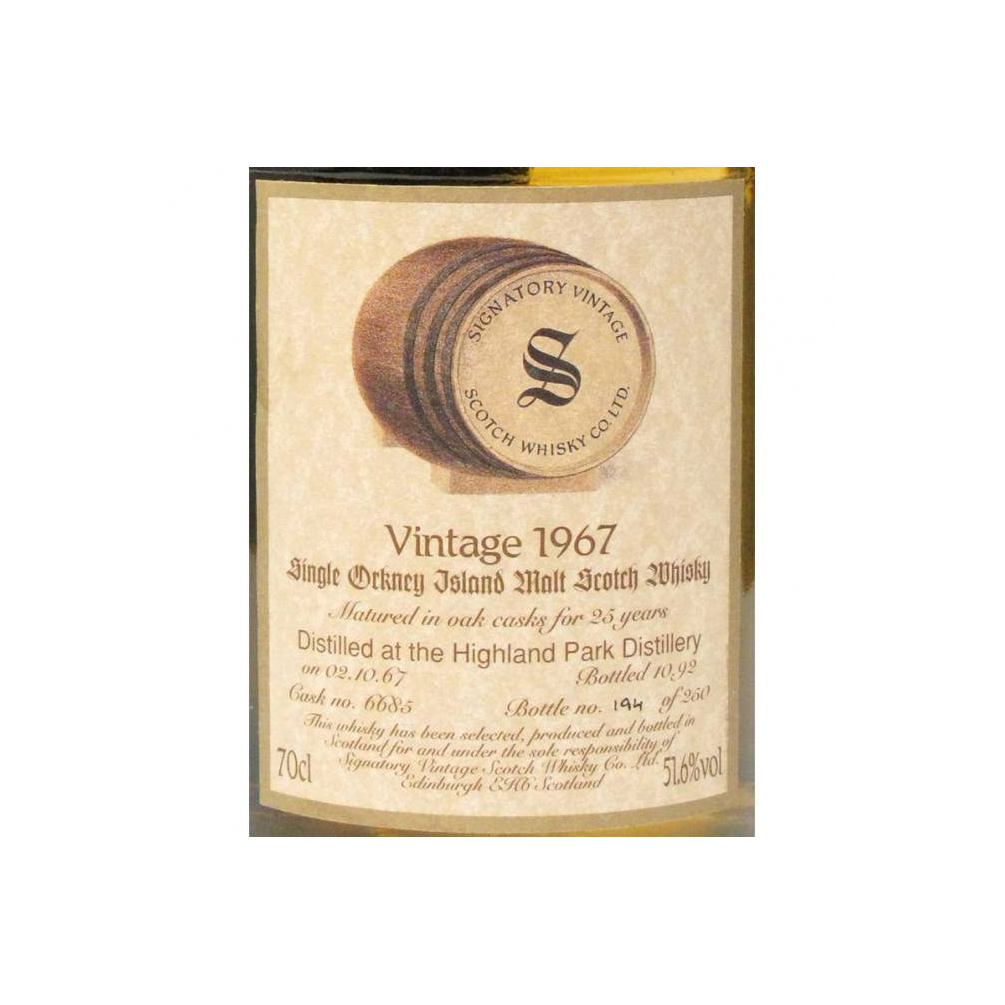Highland Park Vintage Collection - Dumpy 1967 25 Years Single Malt Whisky