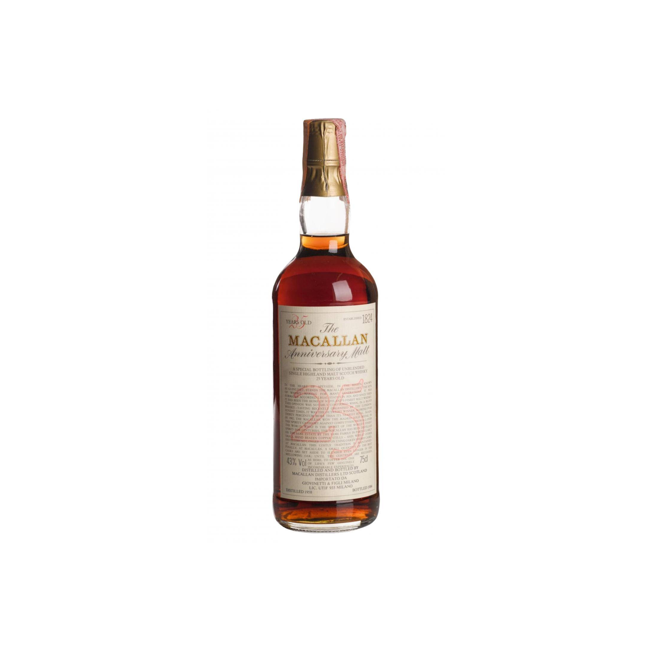 The Macallan 1958 25 Years Single Malt Whisky