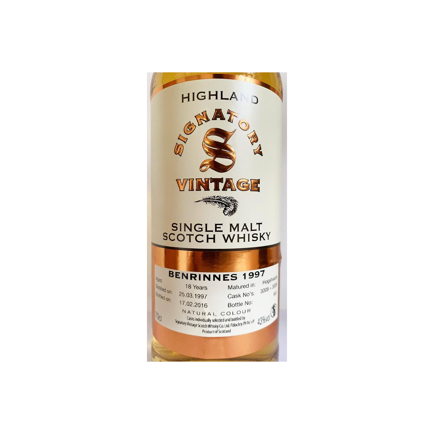 Benrinnes Vintage Collection 1997 18 Years Single Malt Whisky