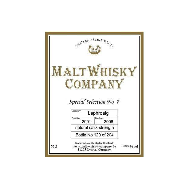 Laphroaig 2001 7 Years Single Malt Whisky