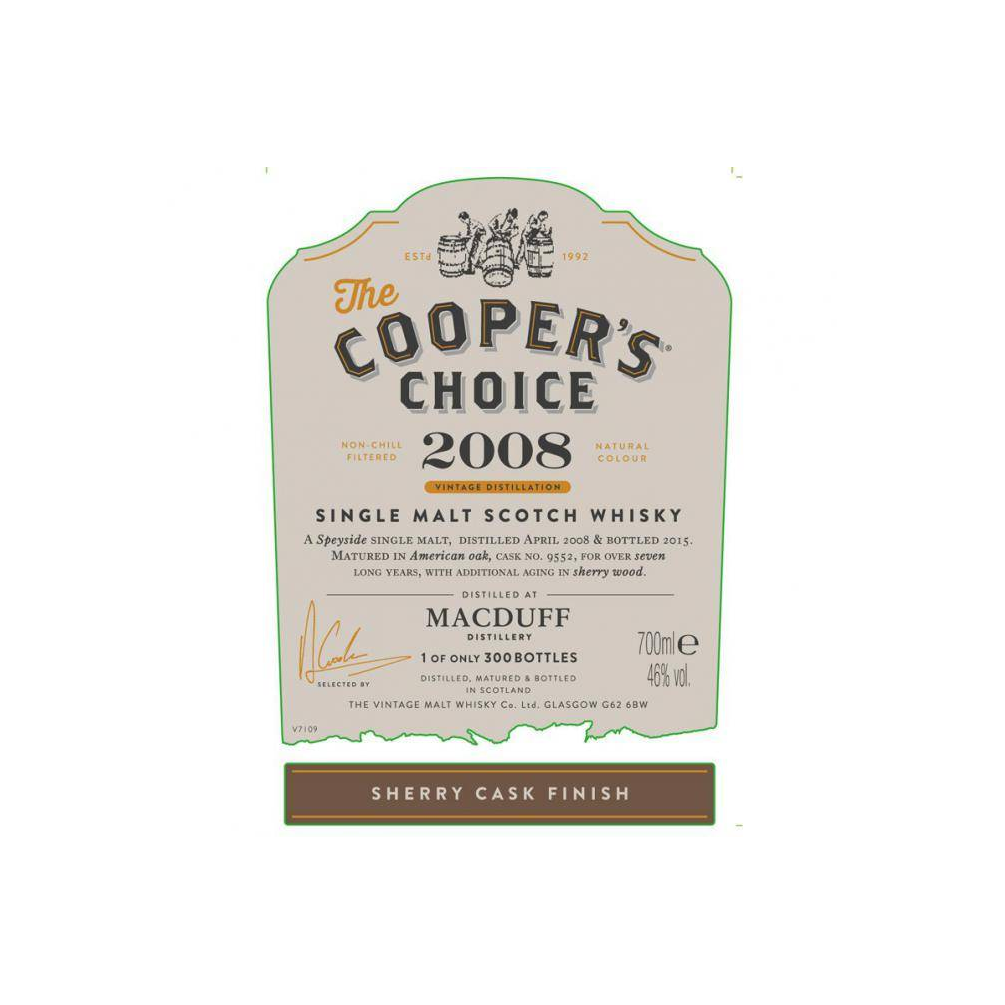 Macduff The Cooper's Choice 2008 7 Years Single Malt Whisky 2