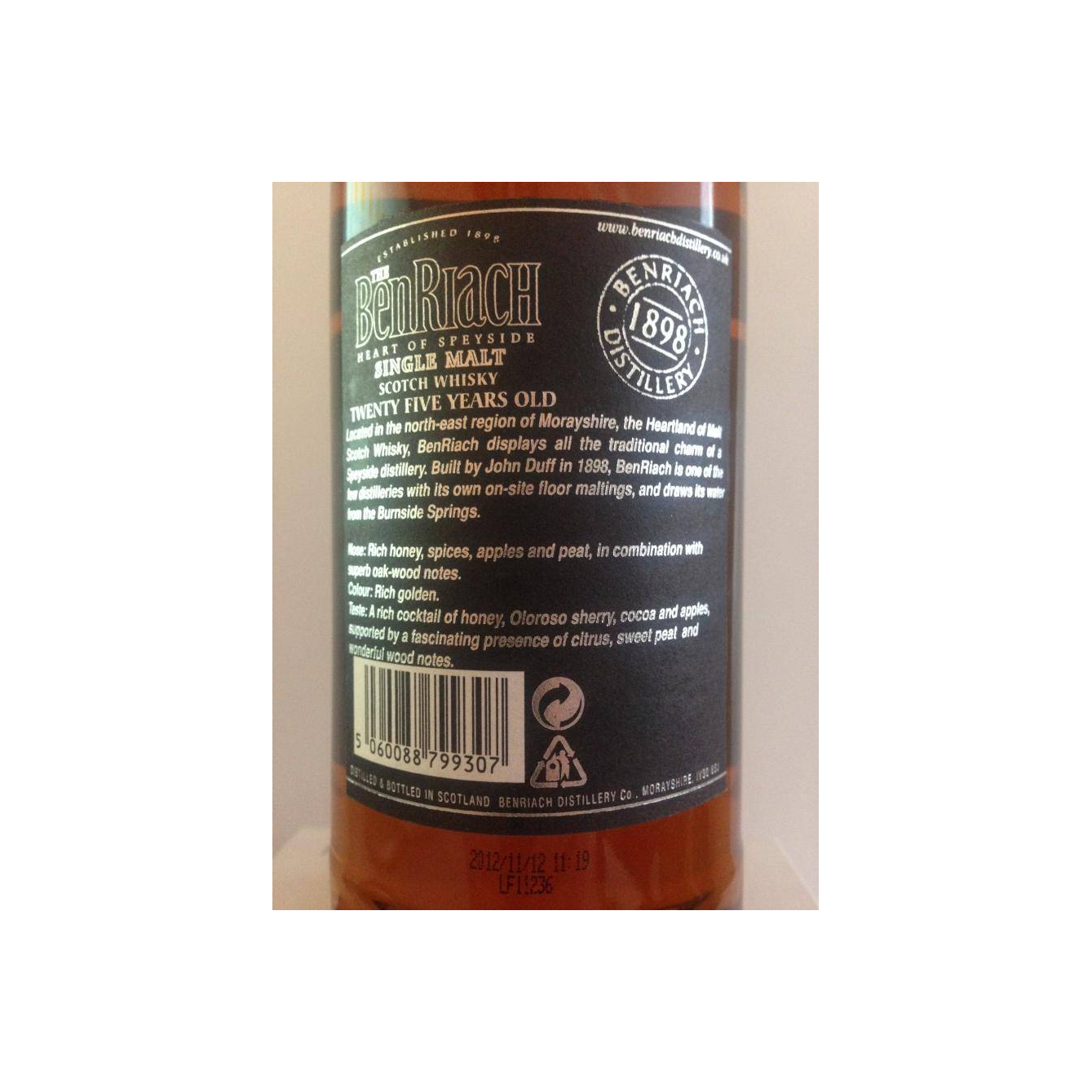 BenRiach 25 Years Single Malt Whisky