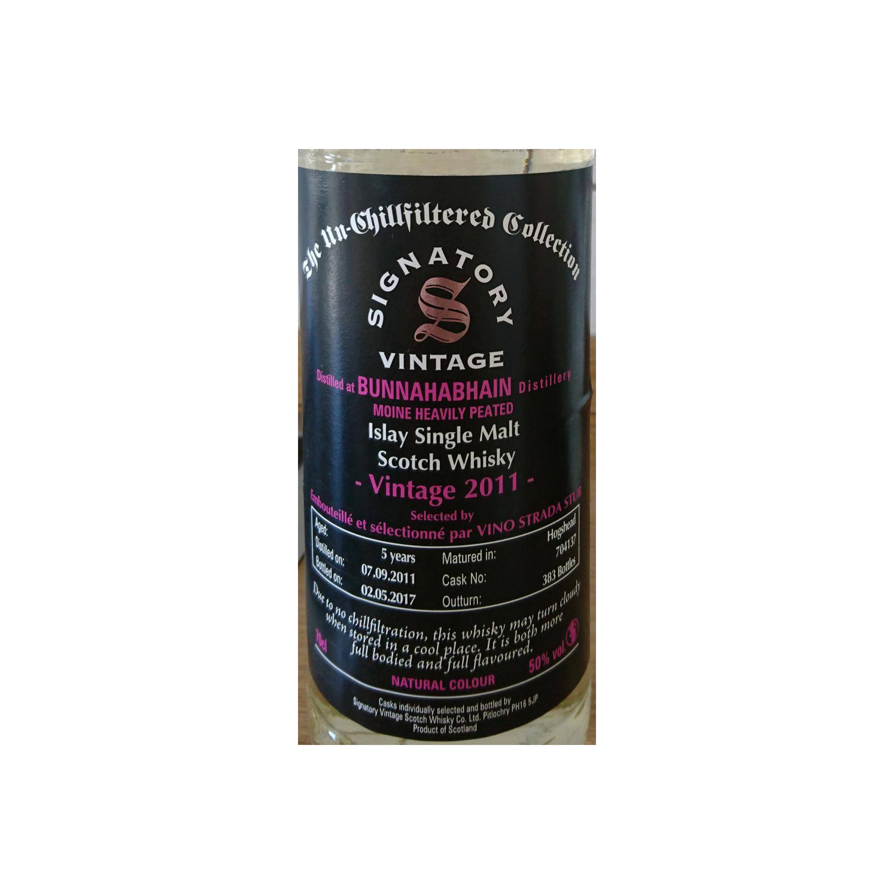 Bunnahabhain The Un-Chillfiltered Collection 2011 5 Years Single Malt Whisky 2