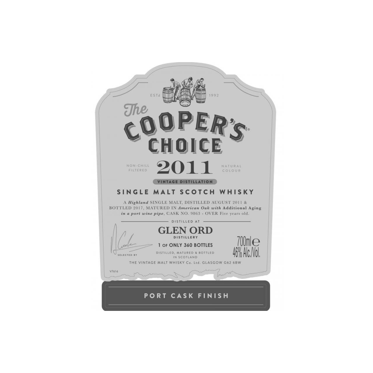 Glen Ord The Cooper's Choice 2011 5 Years Single Malt Whisky 2