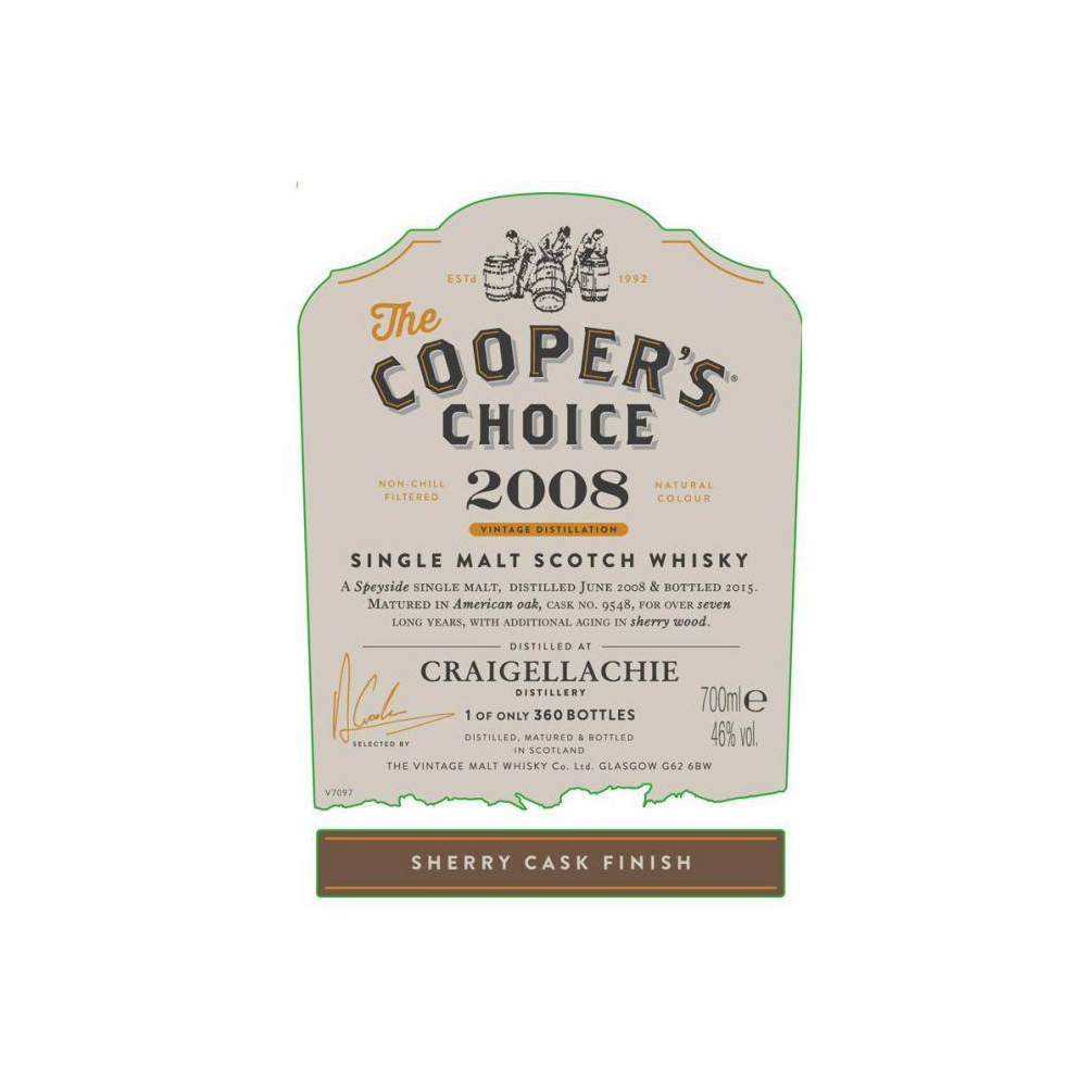 Craigellachie The Cooper's Choice 2008 7 Years Single Malt Whisky 3
