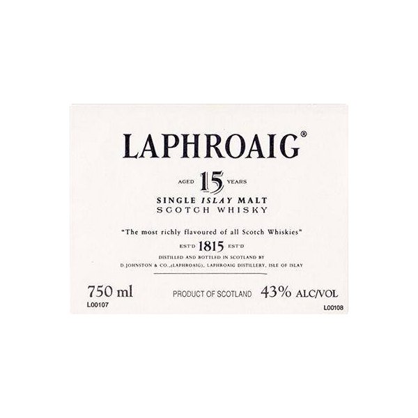 Laphroaig 15 Years Single Malt Whisky 2
