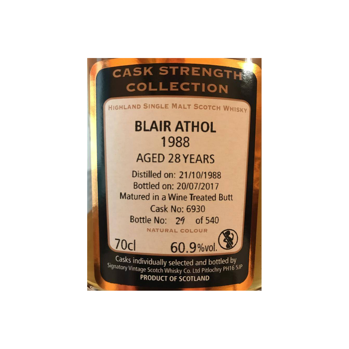 Blair Athol Cask Strength Collection 1988 28 Years Single Malt Whisky 3
