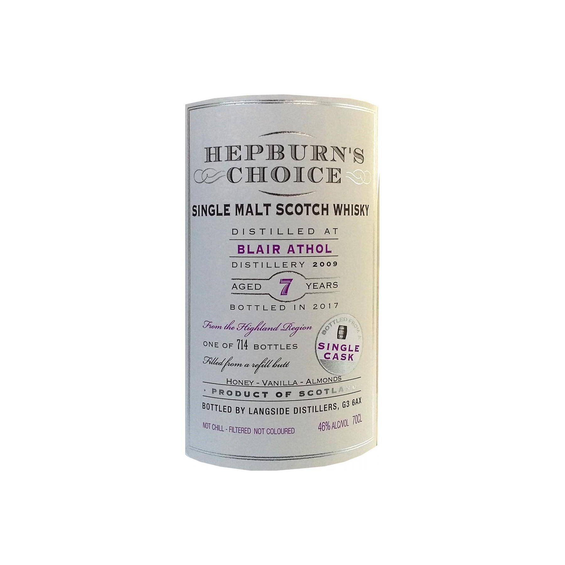 Blair Athol 2009 7 Years Single Malt Whisky 3