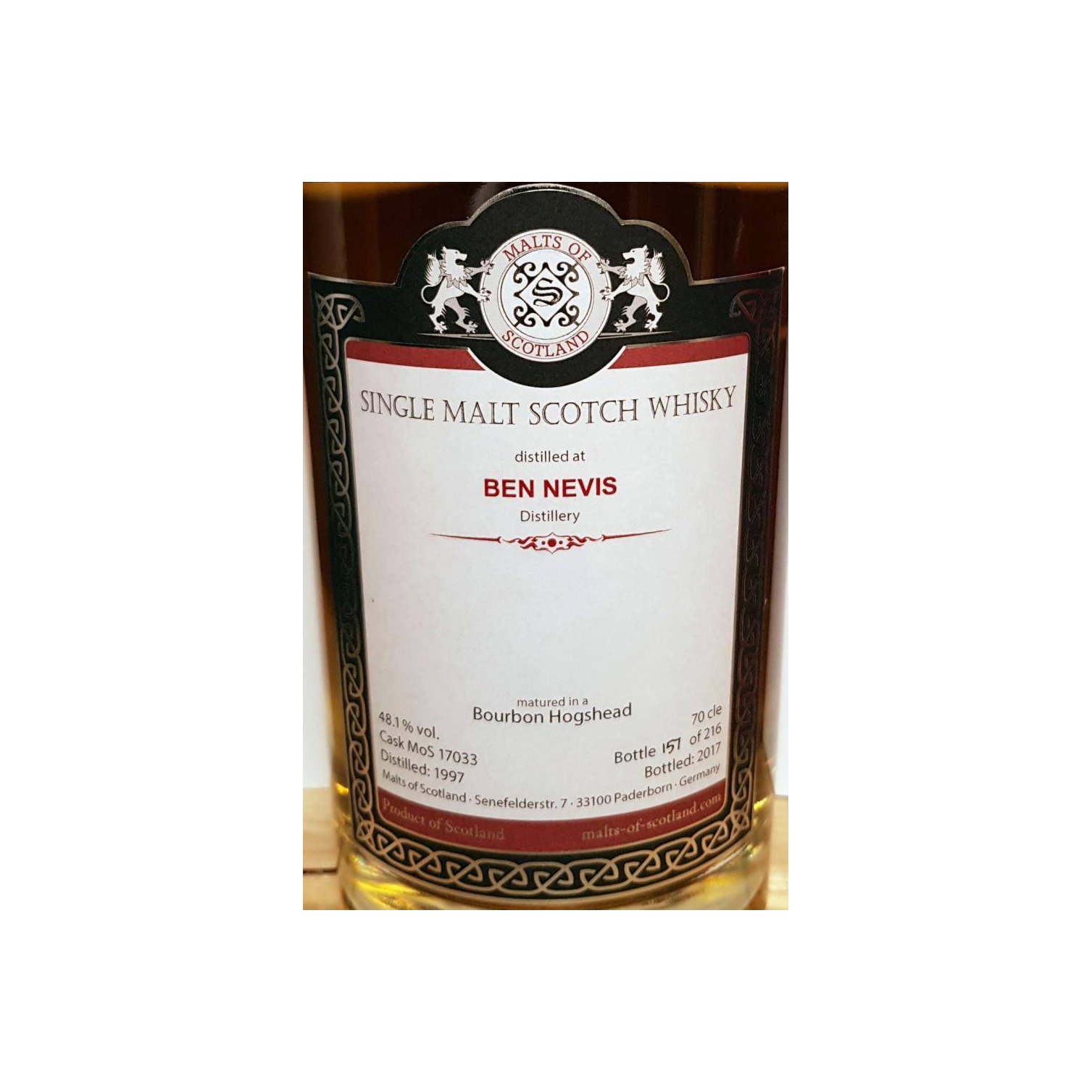 Ben Nevis 1997 20 Years Single Malt Whisky