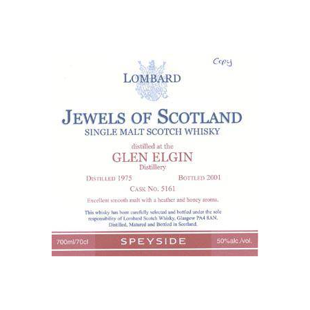 Glen Elgin 1975 26 Years Single Malt Whisky