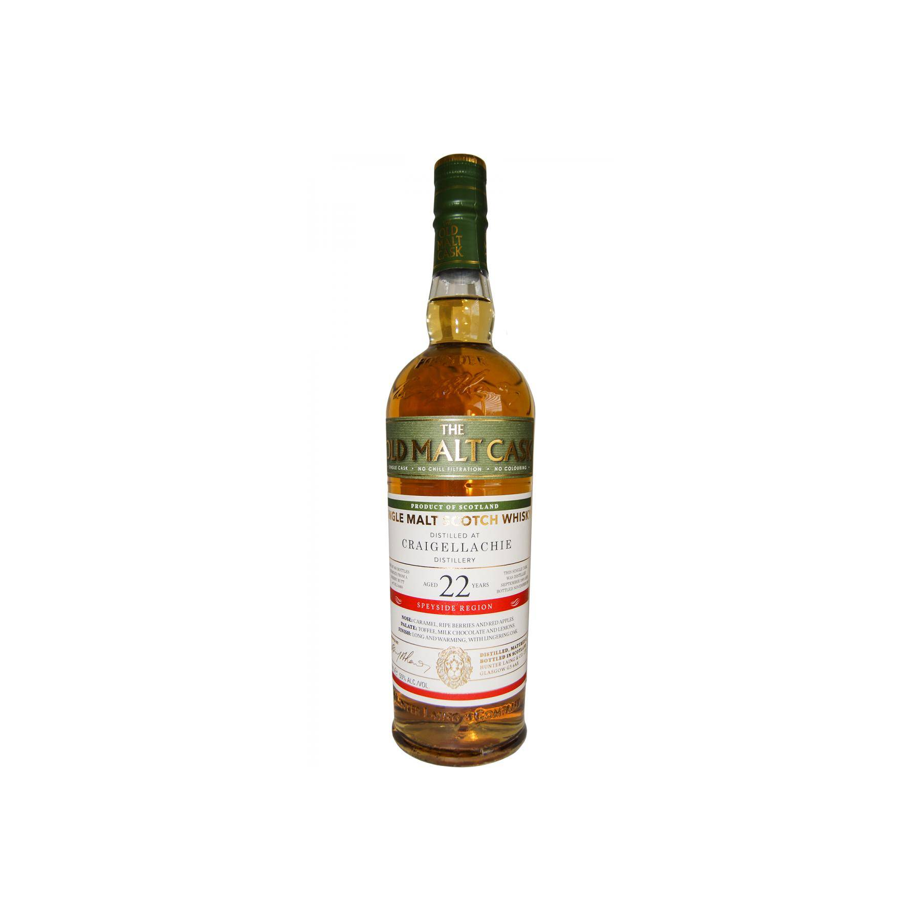 Craigellachie Old Malt Cask 1995 22 Years Single Malt Whisky