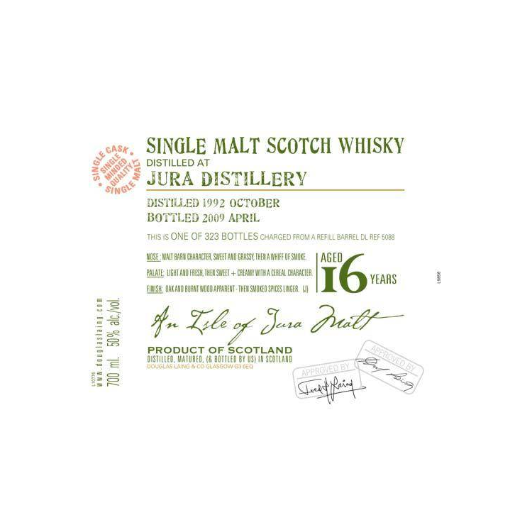 Jura Old Malt Cask 1992 16 Years Single Malt Whisky