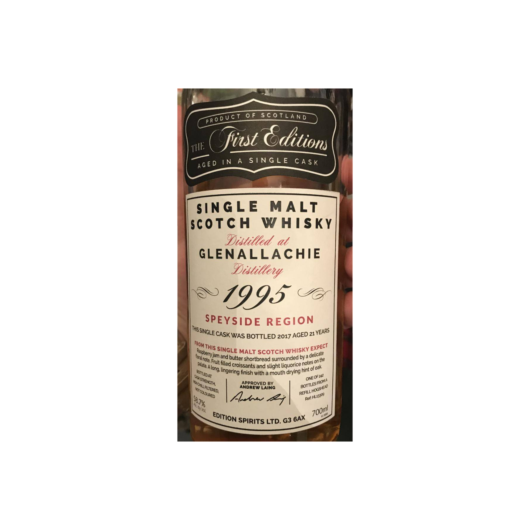 The GlenAllachie The First Editions 1995 21 Years Single Malt Whisky 2