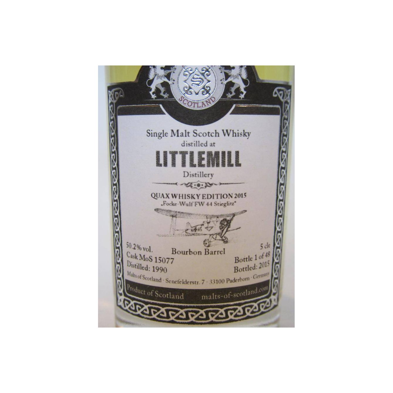 Littlemill Miniature 1990 25 Years Single Malt Whisky 2