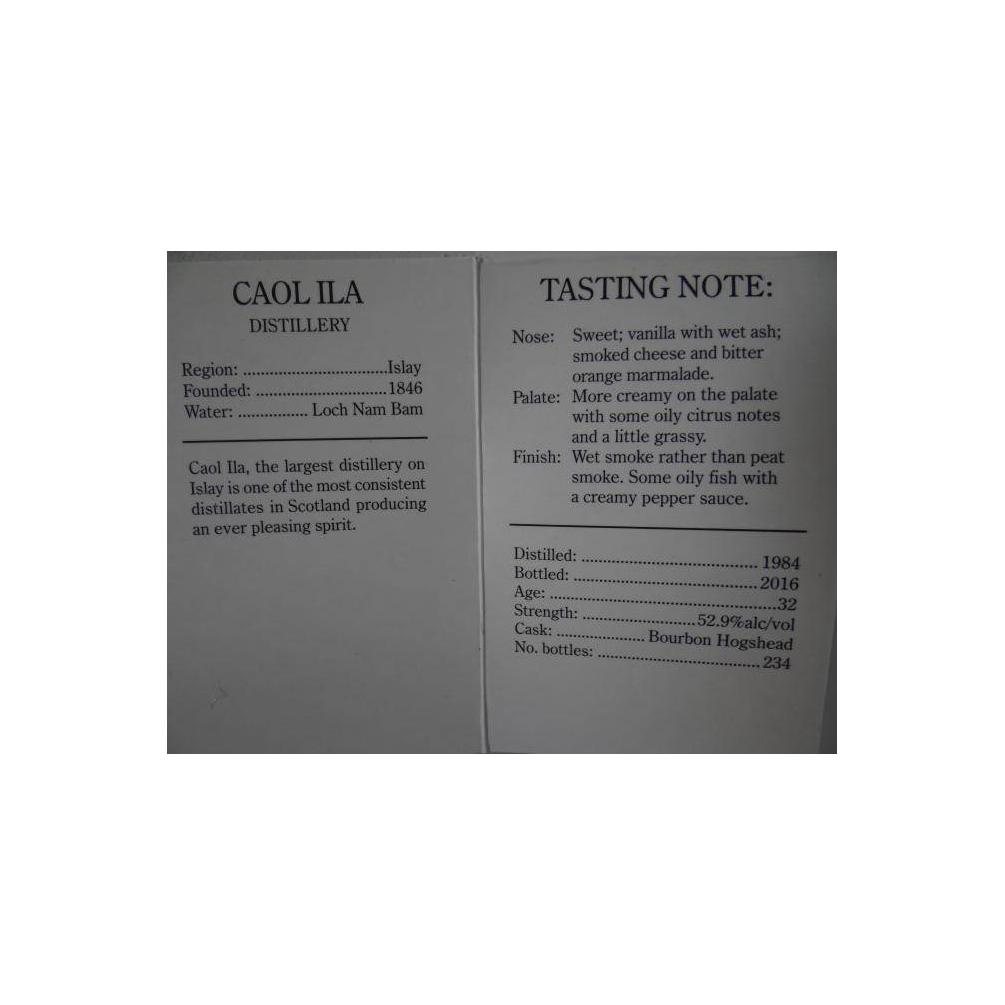 Caol Ila Small Batch 1984 32 Years Single Malt Whisky 2
