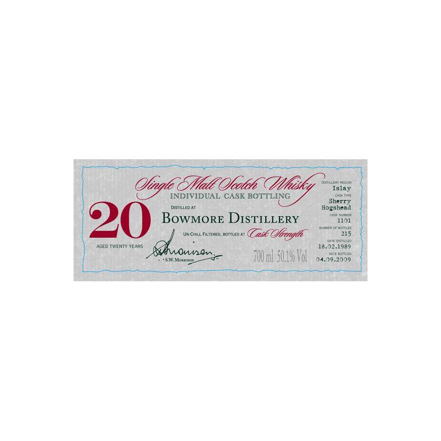 Bowmore Individual Cask Bottling 1989 20 Years Single Malt Whisky