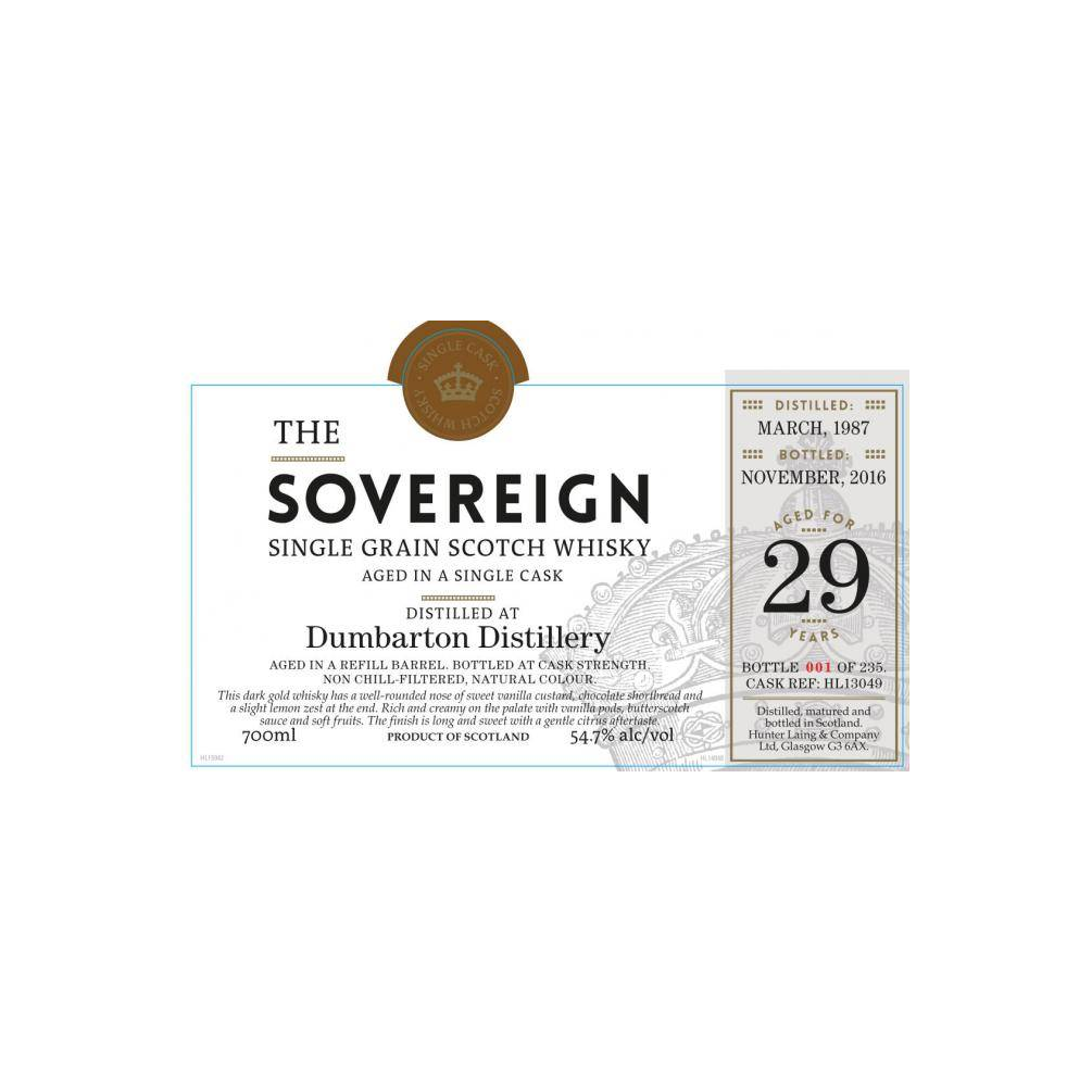 Dumbarton 1987 29 Years Single Grain Whisky