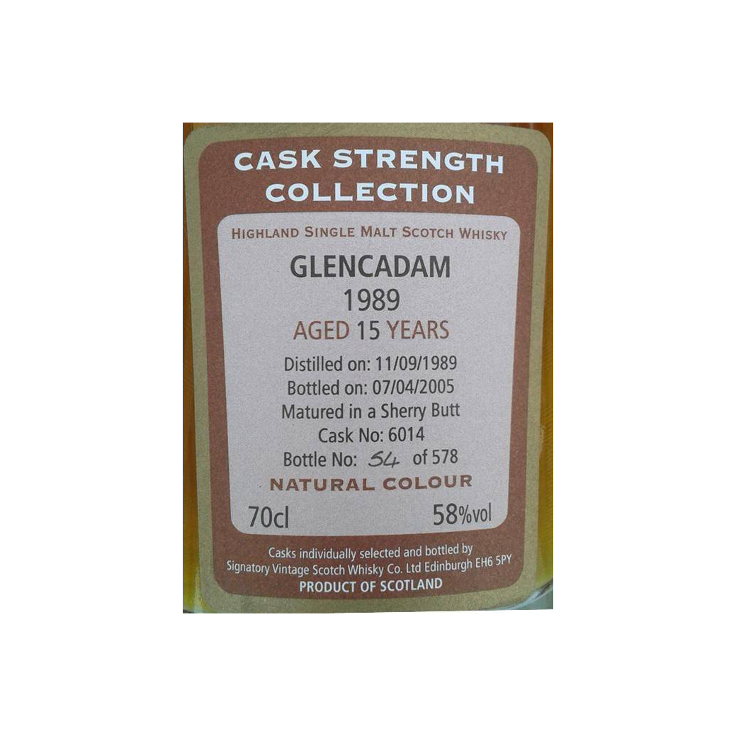 Glencadam Cask Strength Collection 1989 15 Years Single Malt Whisky 3