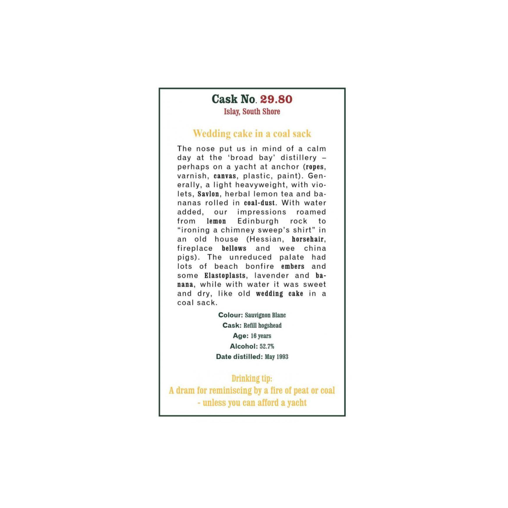 The Scotch Malt Whisky Society 1993 16 Years Single Malt Whisky