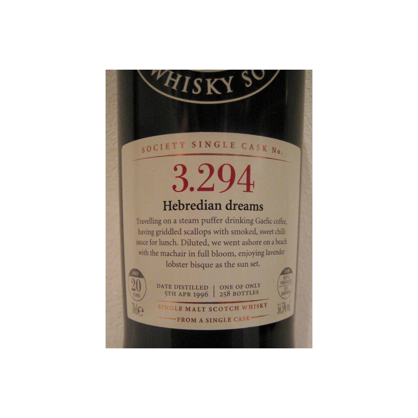 The Scotch Malt Whisky Society 1996 20 Years Single Malt Whisky 2