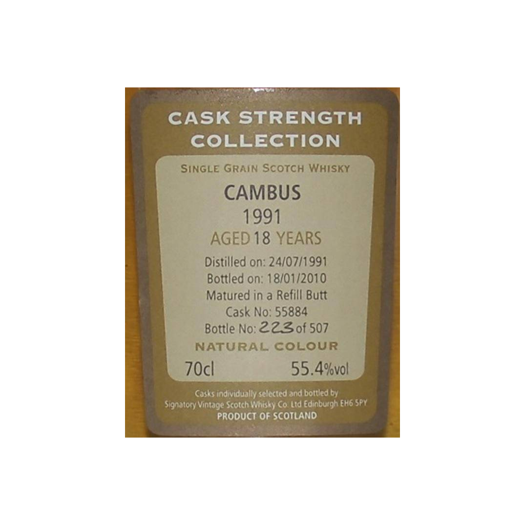 Cambus Cask Strength Collection 1991 18 Years Single Grain Whisky 2