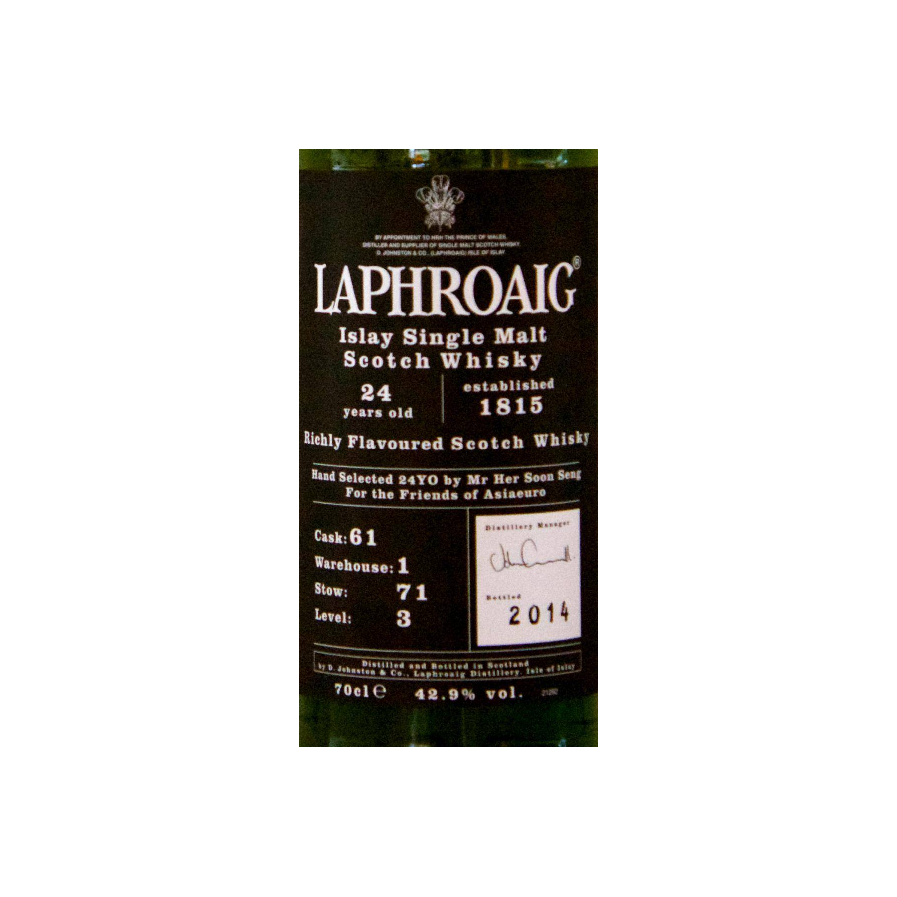Laphroaig 24 Years Single Malt Whisky 3