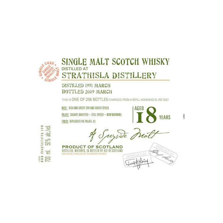 Strathisla Old Malt Cask 1991 18 Years Single Malt Whisky 2