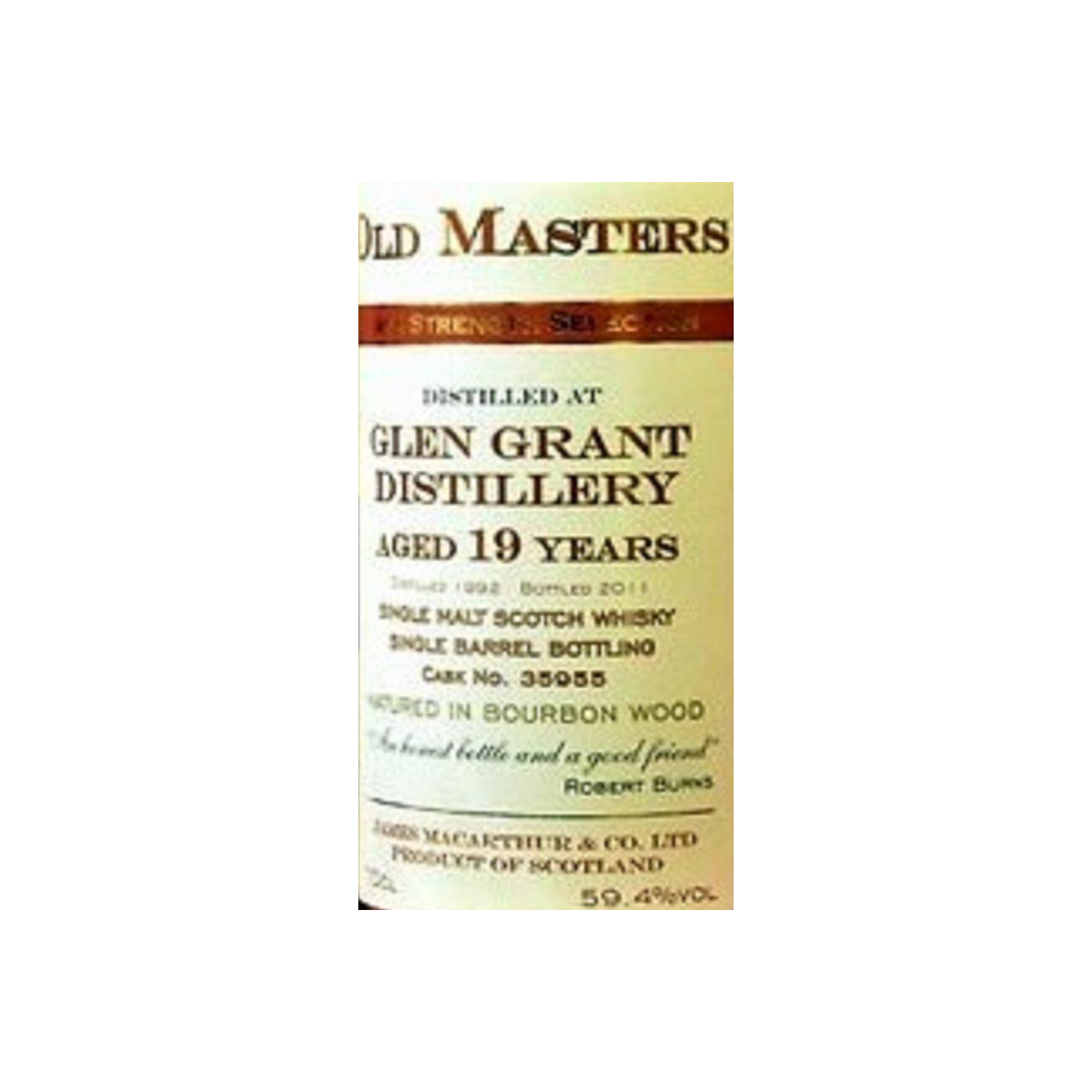 Glen Grant 1992 19 Years Single Malt Whisky