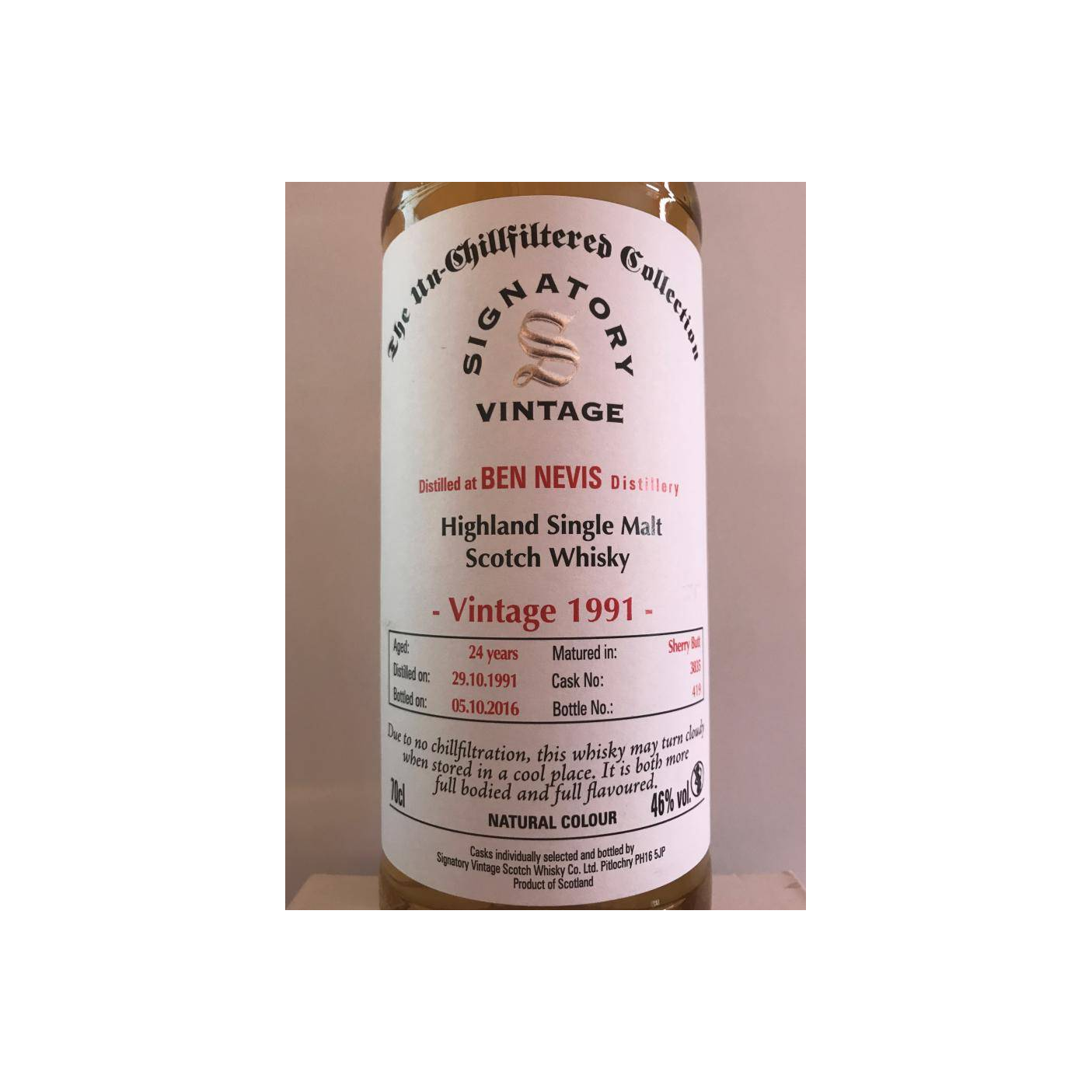 Ben Nevis The Un-Chillfiltered Collection 1991 24 Years Single Malt Whisky 3