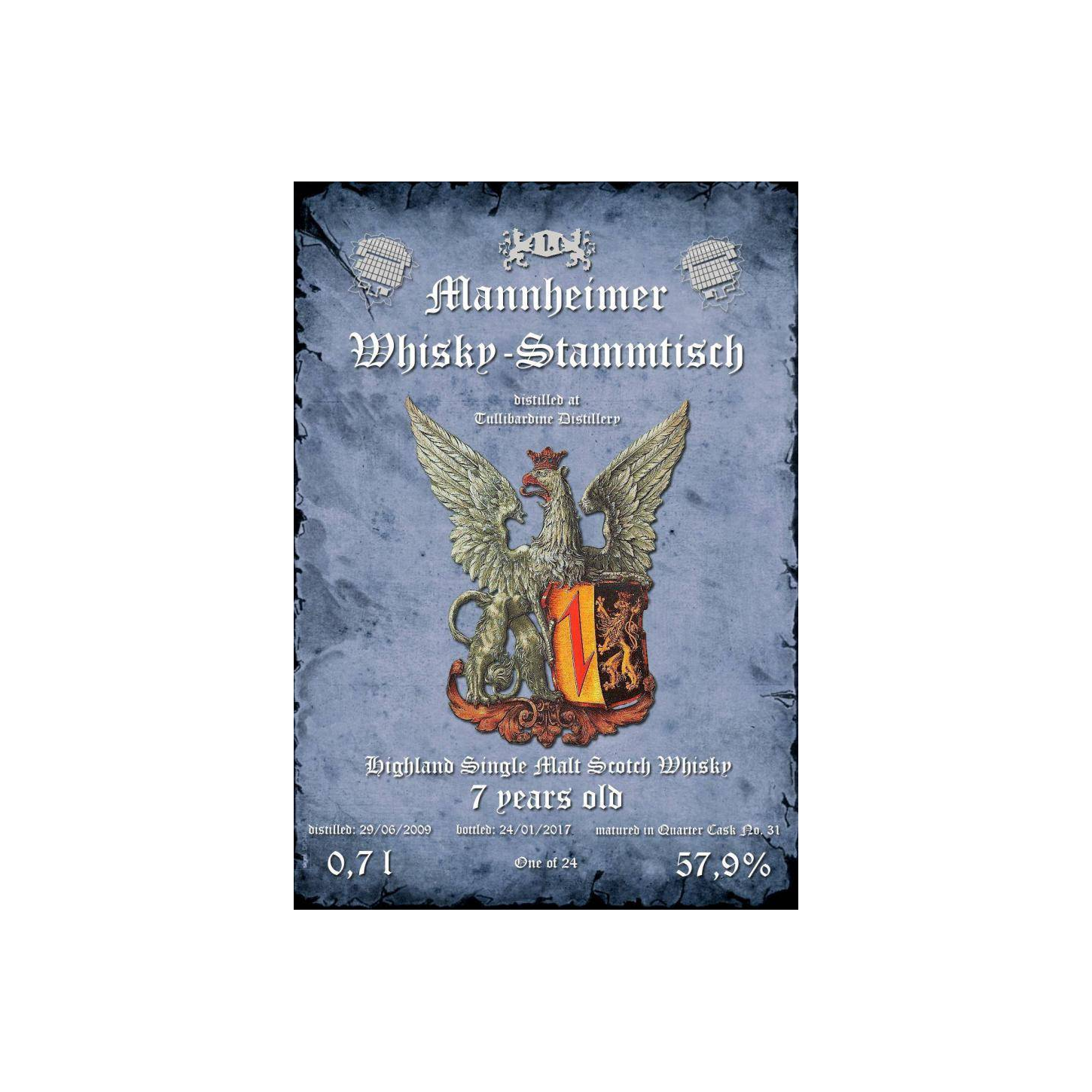 Tullibardine Individual Cask Bottling 2009 7 Years Single Malt Whisky 2
