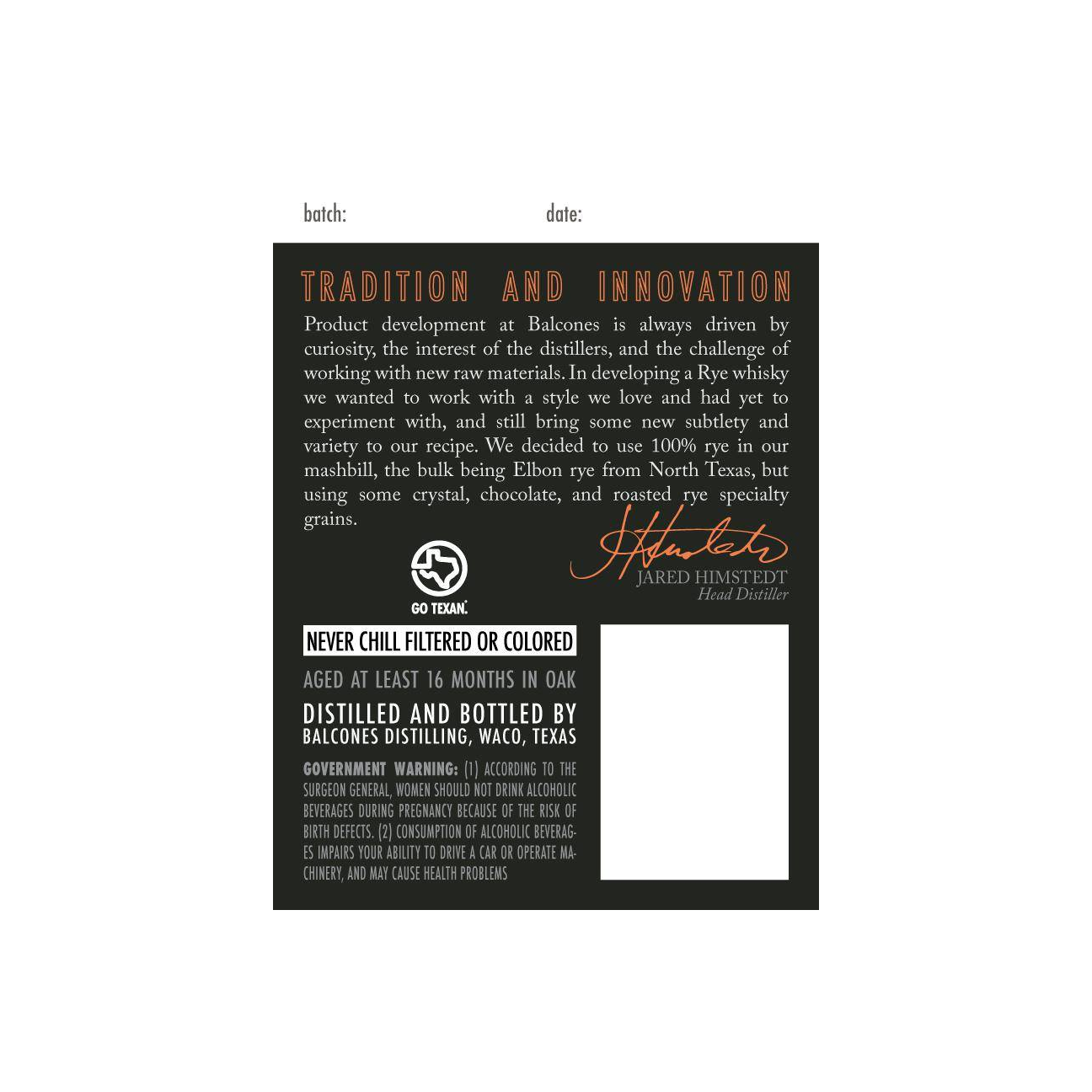 Balcones Rye Whisky 3