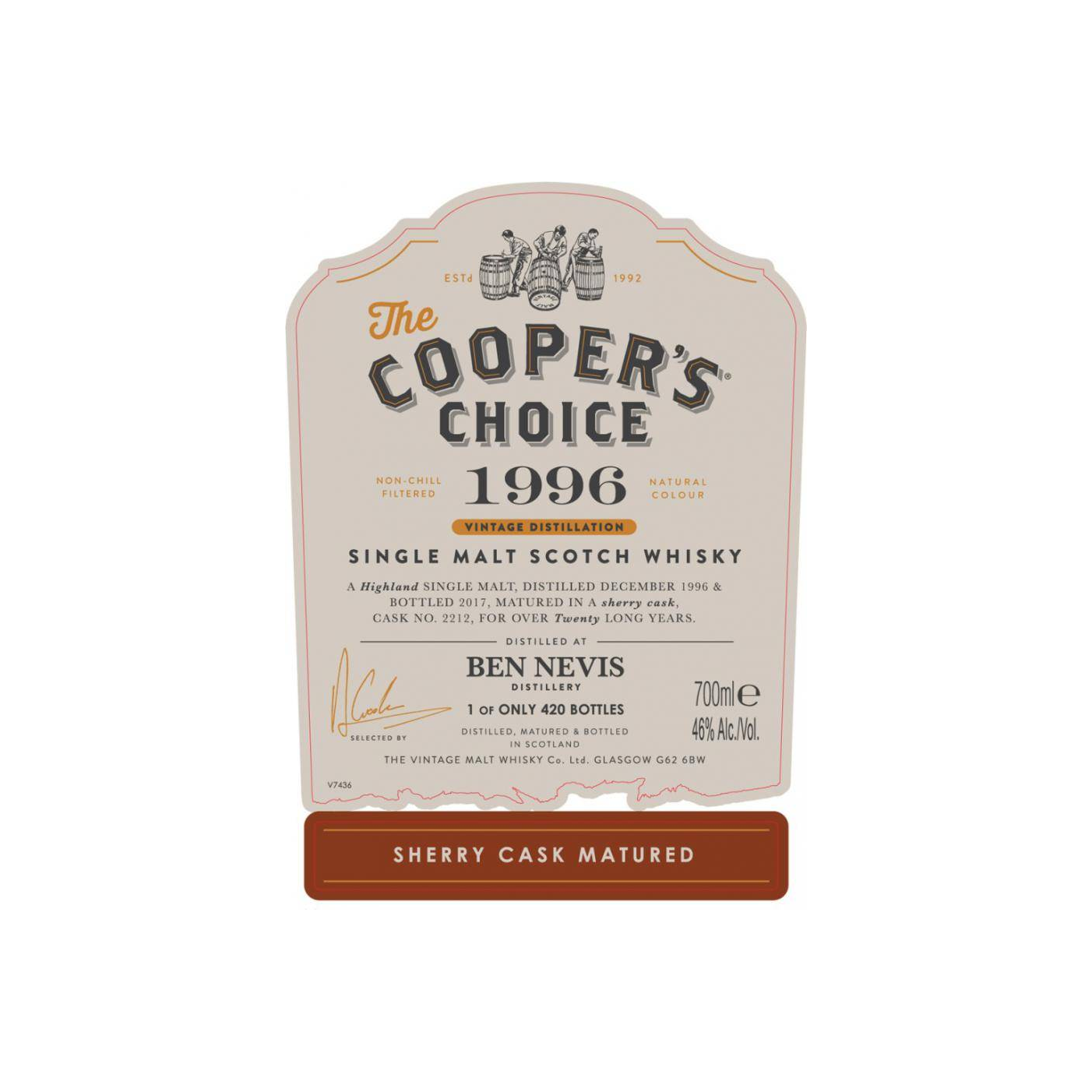 Ben Nevis The Cooper's Choice 1996 20 Years Single Malt Whisky 2