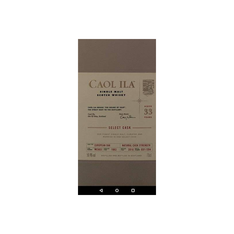 Caol Ila 1983 33 Years Single Malt Whisky 3