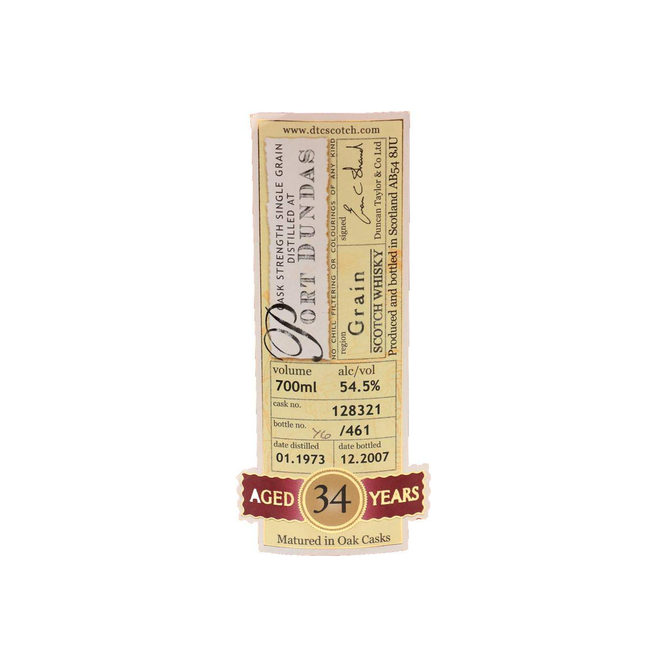Port Dundas Rare Auld 1973 34 Years Single Grain Whisky 3