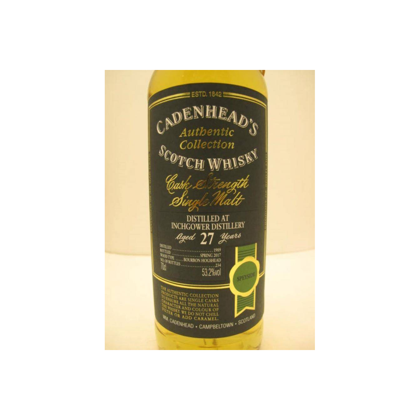 Inchgower Authentic Collection 1989 27 Years Single Malt Whisky 2