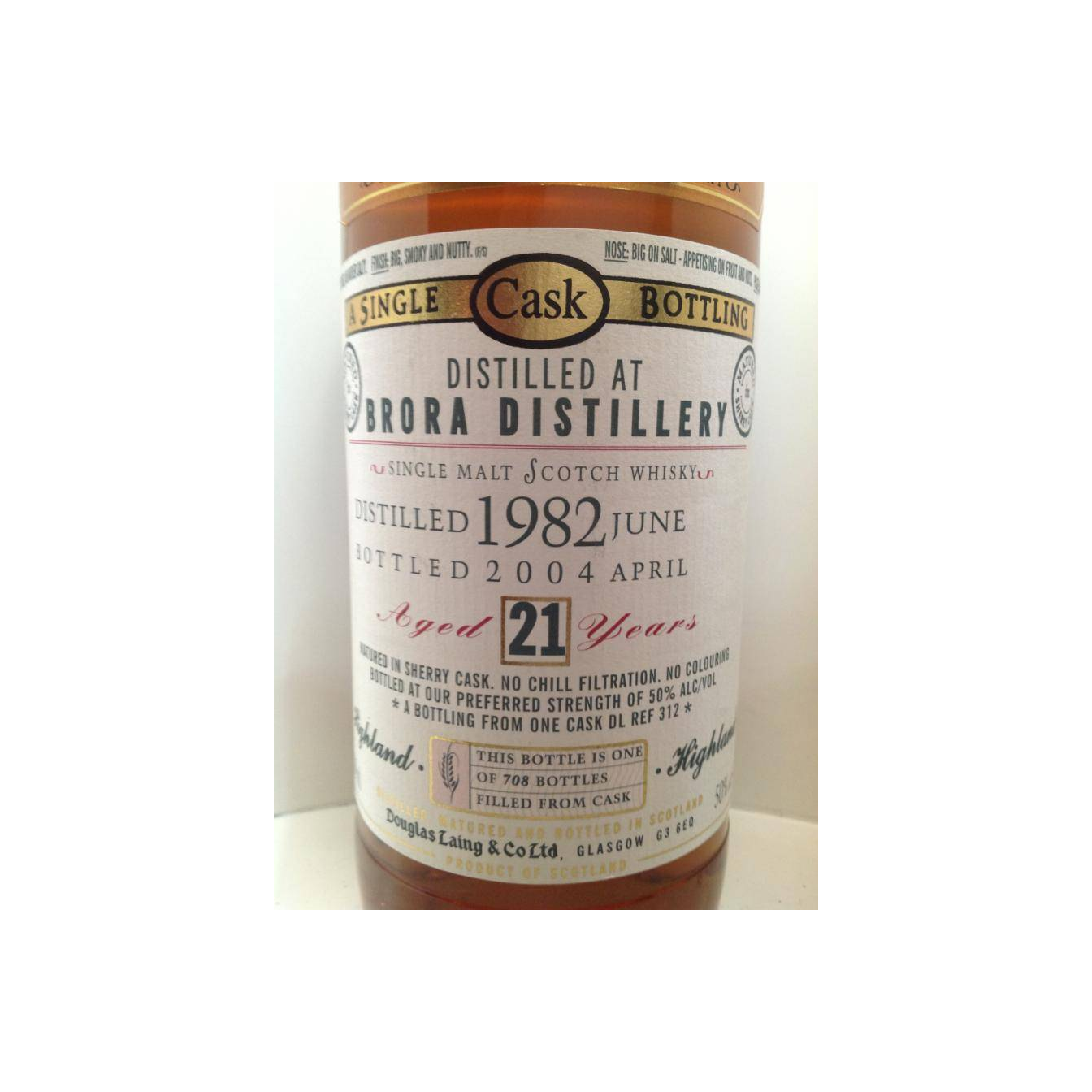 Brora Old Malt Cask 1982 21 Years Single Malt Whisky 3