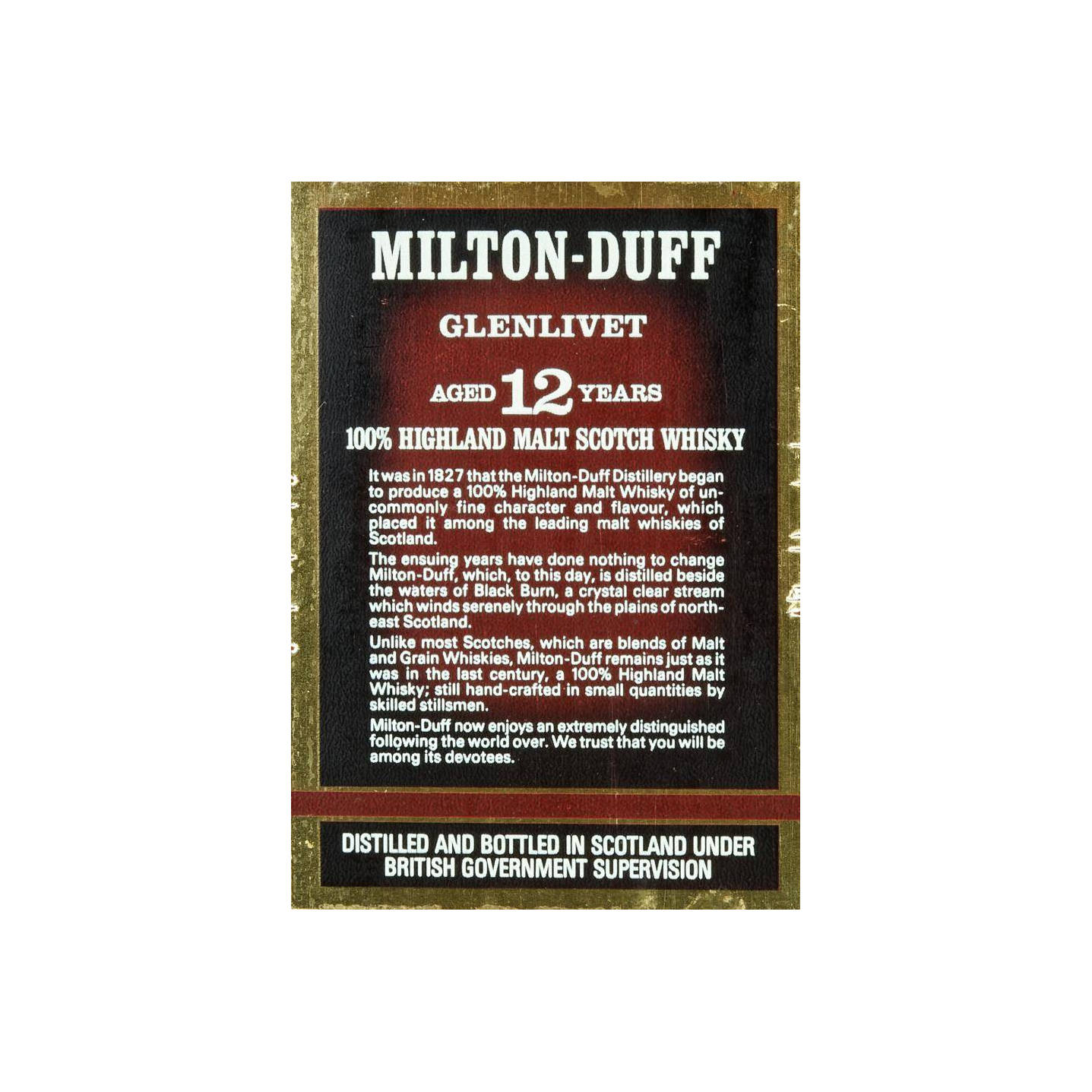 Miltonduff 12 Years Single Malt Whisky 3