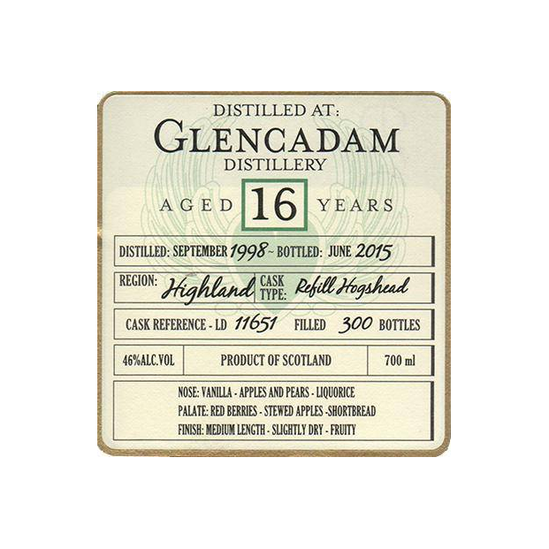 Glencadam 1998 16 Years Single Malt Whisky 2