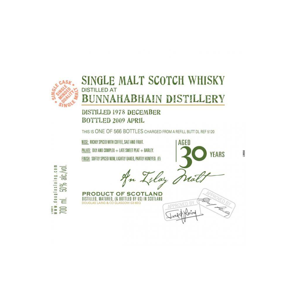 Bunnahabhain Old Malt Cask 1978 30 Years Single Malt Whisky 2