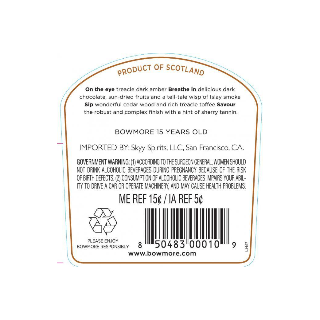 Bowmore 15 Years Single Malt Whisky 3