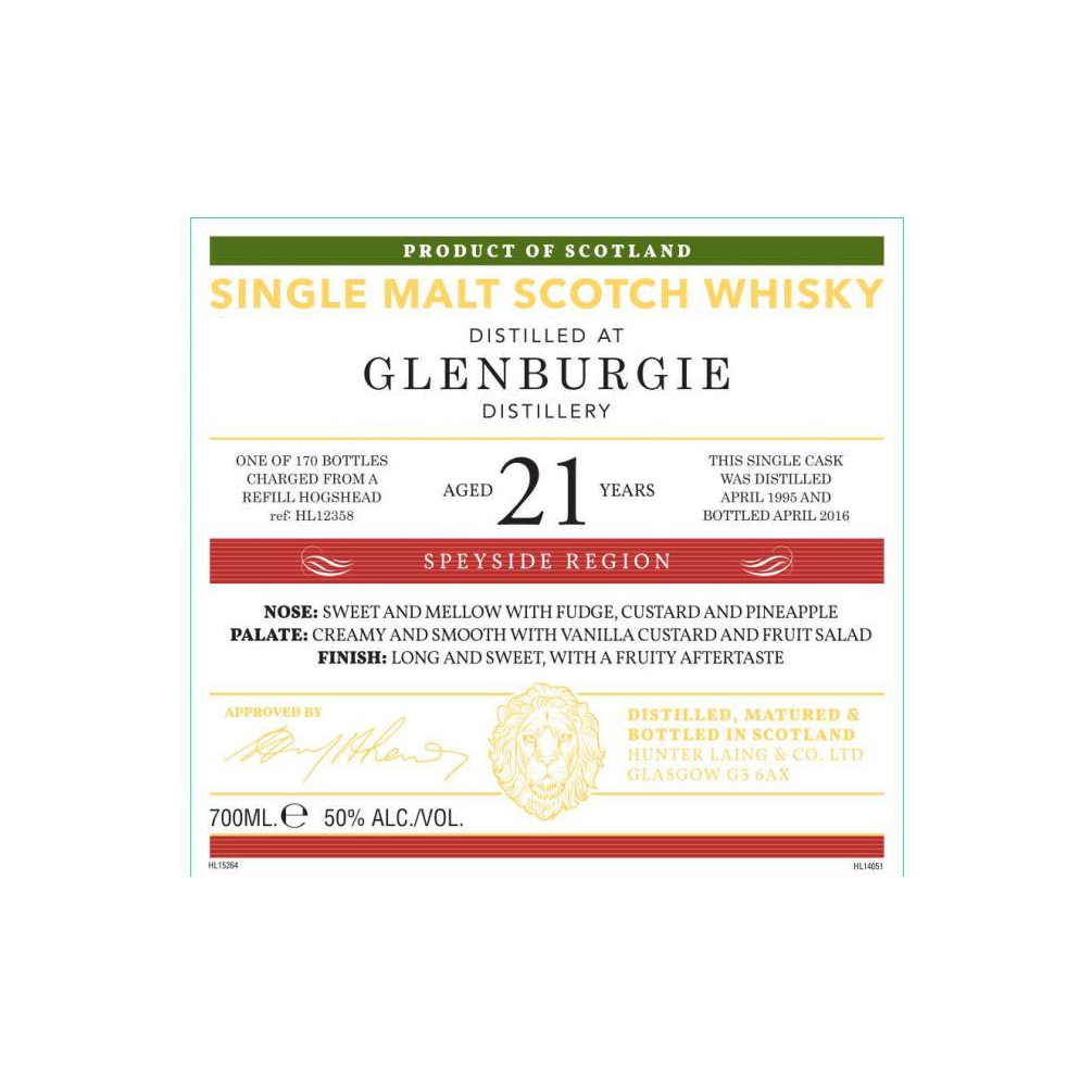 Glenburgie Old Malt Cask 1995 21 Years Single Malt Whisky 2